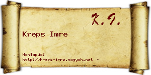 Kreps Imre névjegykártya