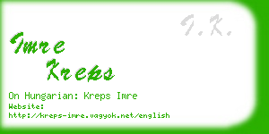 imre kreps business card